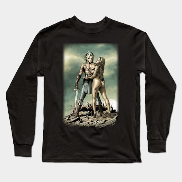 Warrior and Princess Long Sleeve T-Shirt by Hellustrations